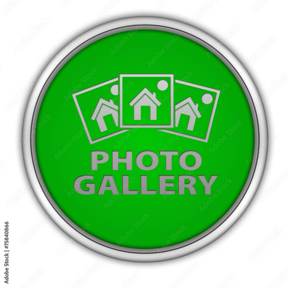 Photo gallery circular icon on white background Photo gallery circular icon on white background