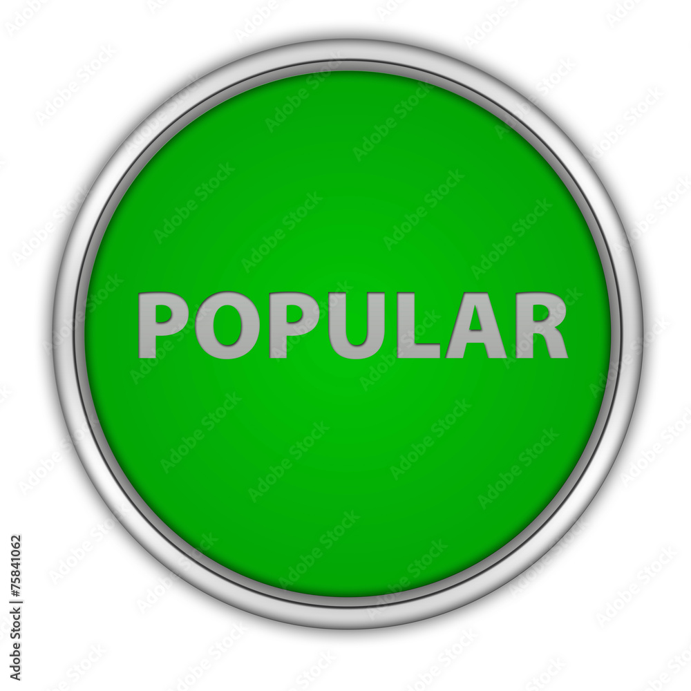 Popular circular icon on white background Popular circular icon on white background