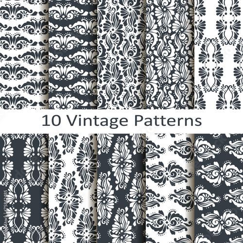set of ten vintage patterns