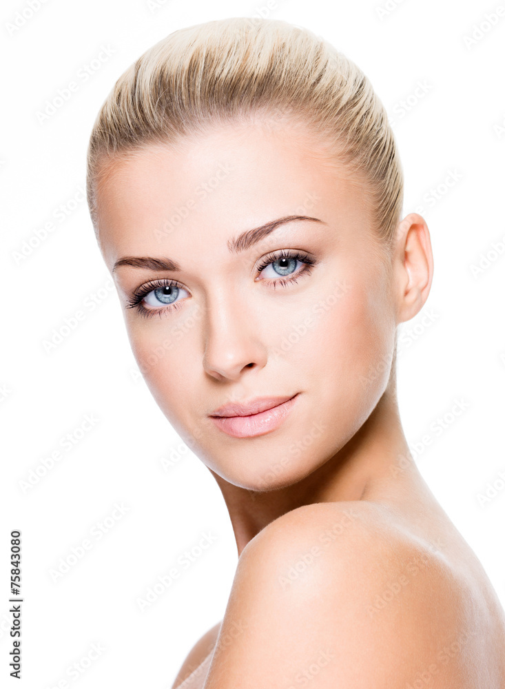 Face of a woman with clean skin Face of a woman with clean skin