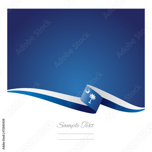 South Carolina ribbon flag vector