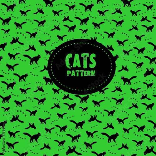 cats seamless pattern