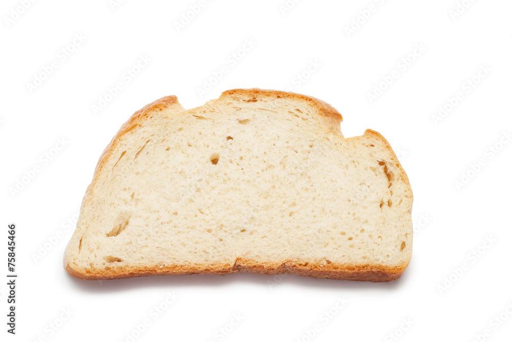 piece of bread isolated over white background piece of bread isolated over white background