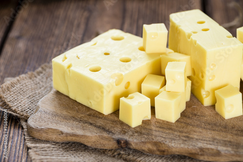 Portion of Cheese (close-up shot) photo