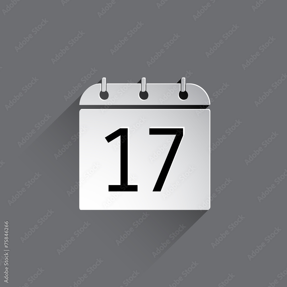 Flat calendar icon. Flat calendar icon.