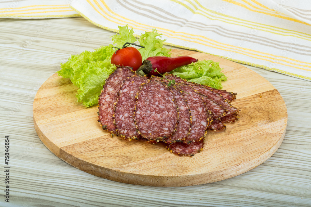 Sliced salami Sliced salami