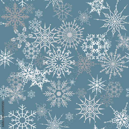 Seamless texture with snowflakes