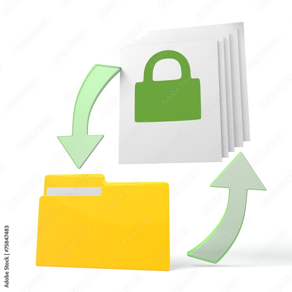 work flow file folder with secure symbol work flow file folder with secure symbol