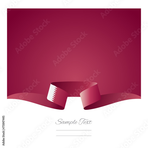 Abstract background Qatar flag ribbon