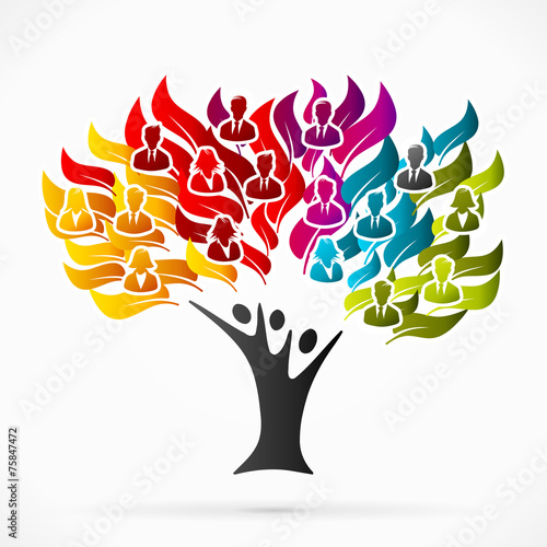 Abstract logo with business tree