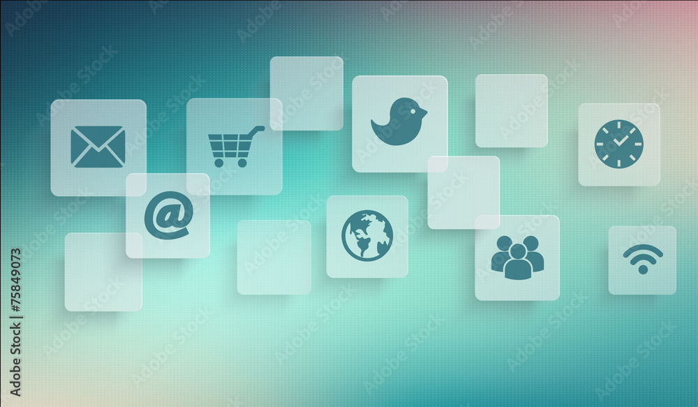 Smartphone / Icons / Web / Hintergrund Smartphone / Icons / Web / Hintergrund