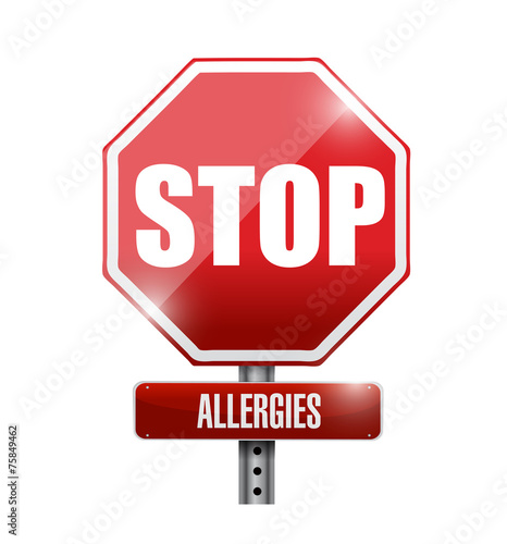 stop allergies sign illustration design photo