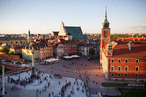 Panorama of Royal Castle in Warsaw