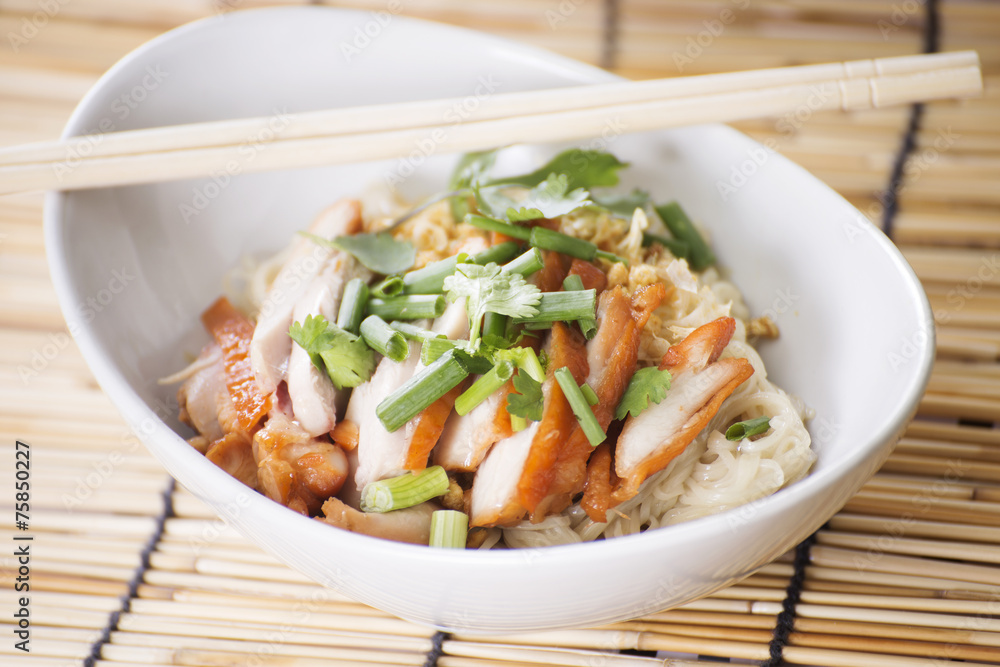 Egg Noodle with roast chicken Egg Noodle with roast chicken