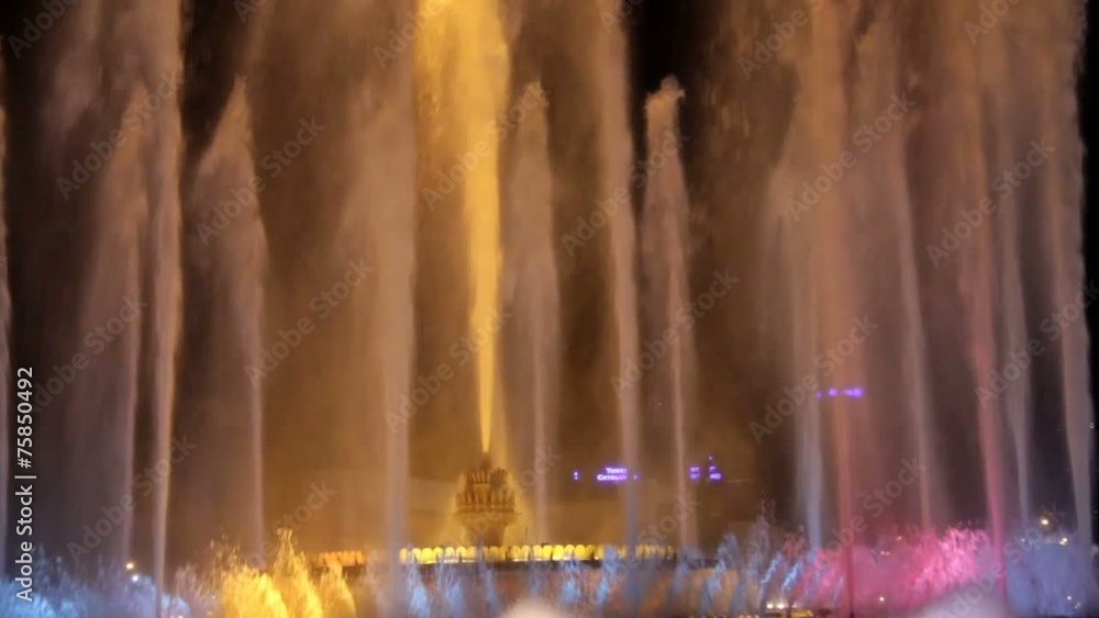 Famous Magic Fountain in Barcelona Famous Magic Fountain in Barcelona