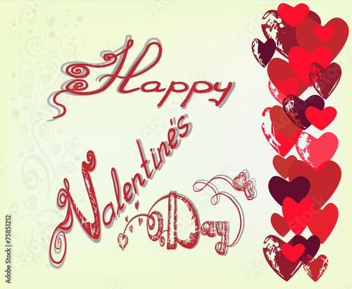 Greeting card for St. Valentine's Day.