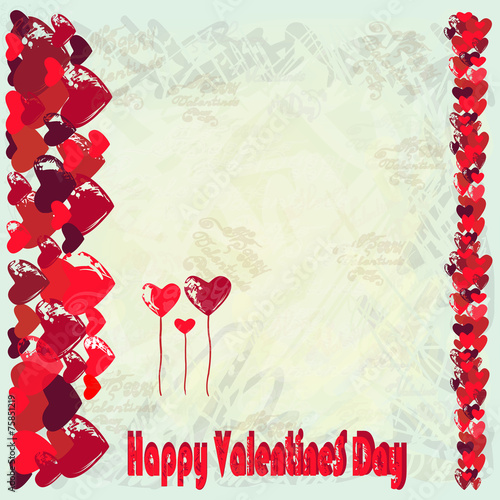 Greeting card for St. Valentine's Day.