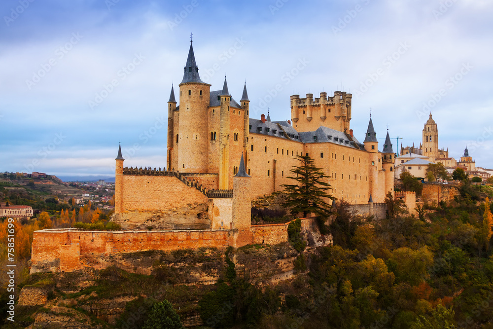 Autumn view of Alcazar of Segovia