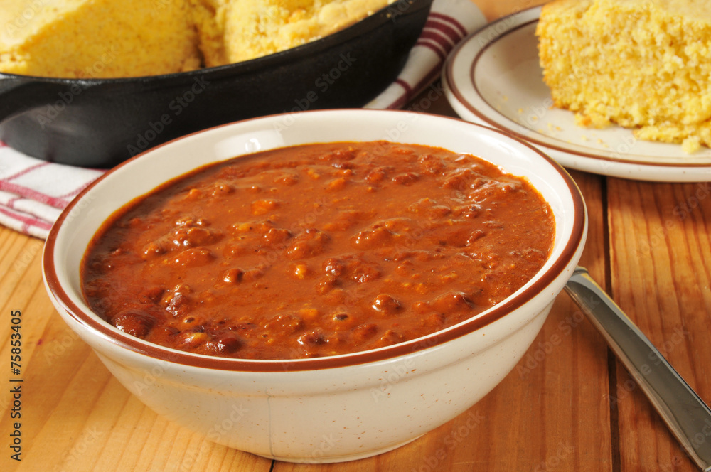 Chili and cornbread Chili and cornbread