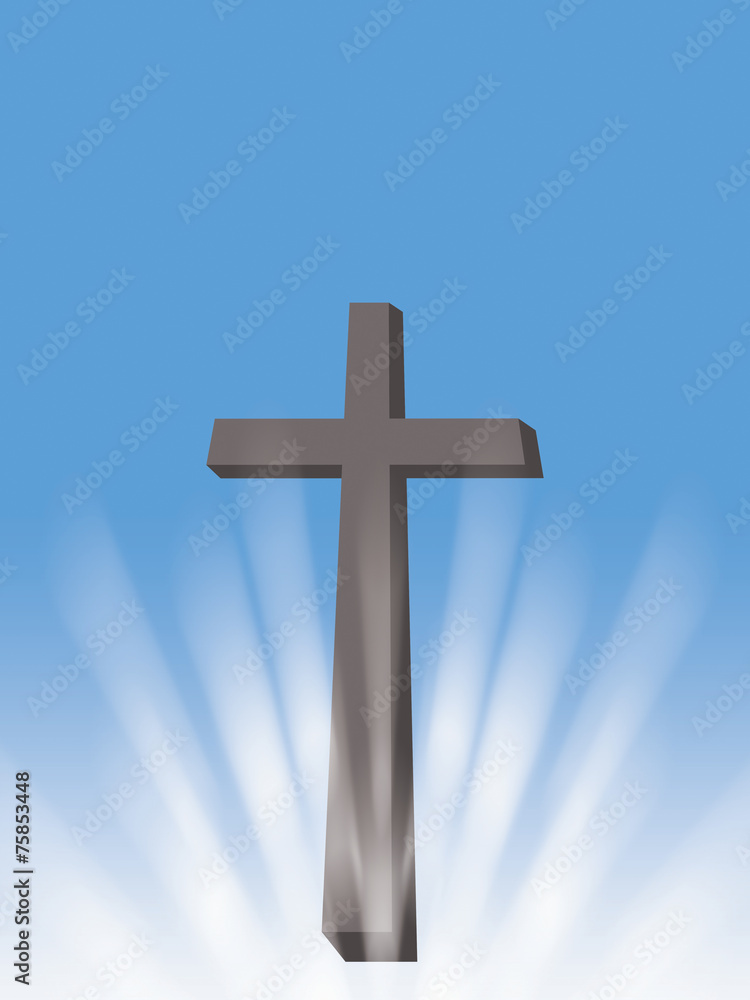 cross sun light rays christian symbol of resurrection