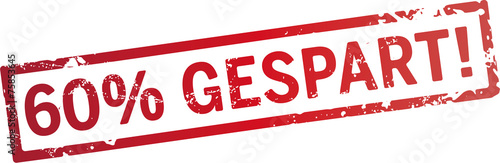 stempel 60% gespart