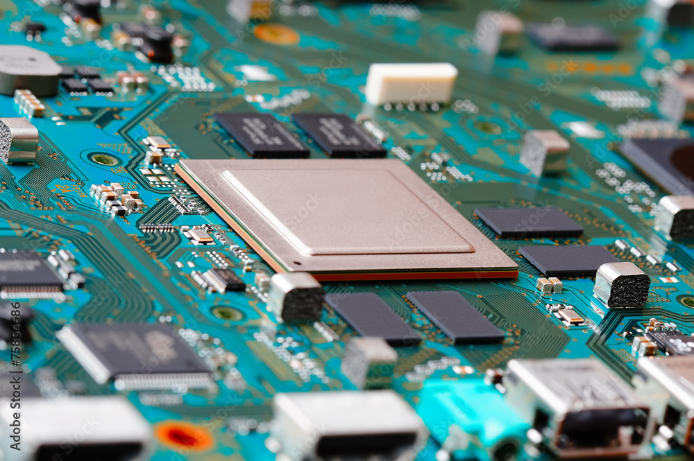 Electronic circuit board close up. Electronic circuit board close up.