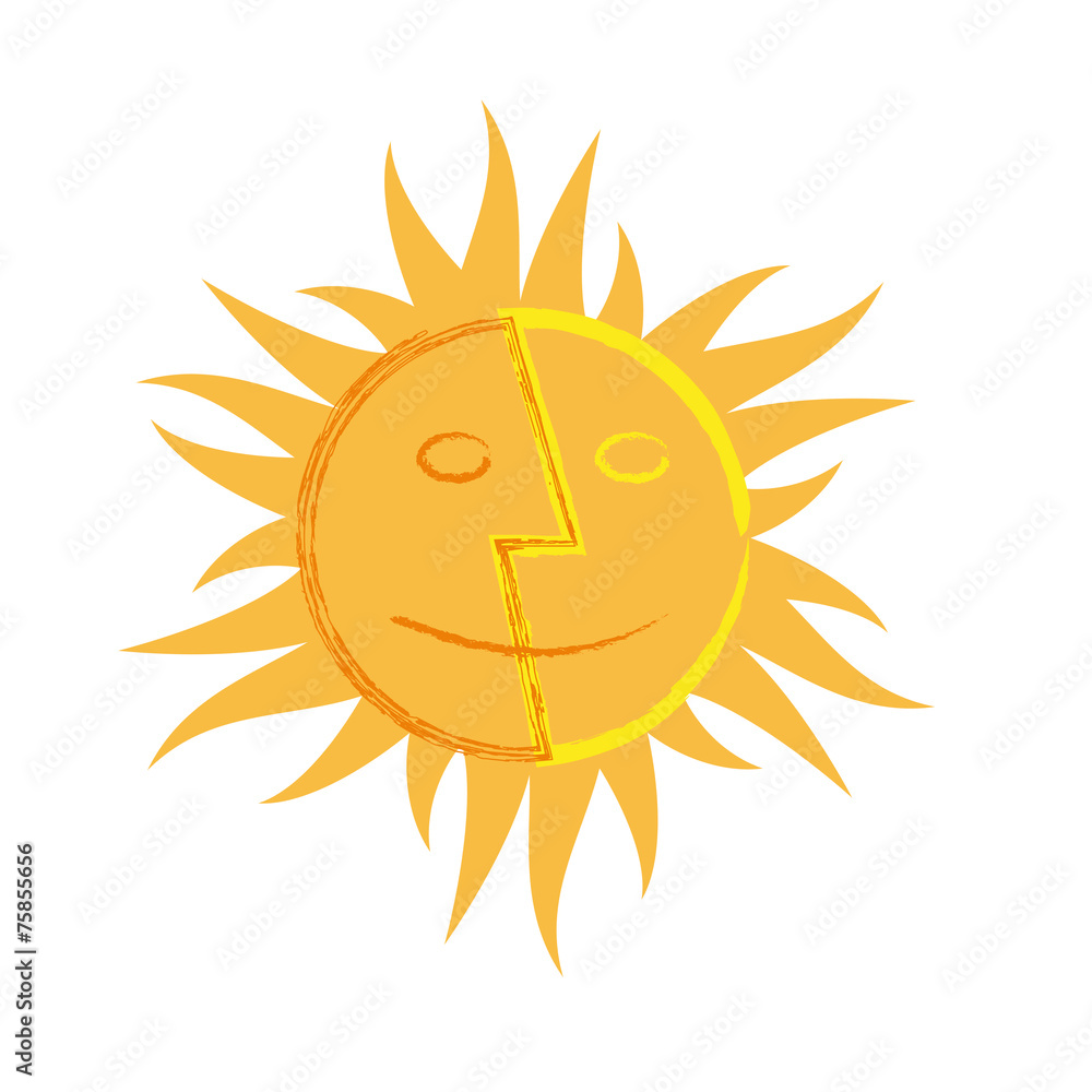 vector sign sun double faces vector sign sun double faces