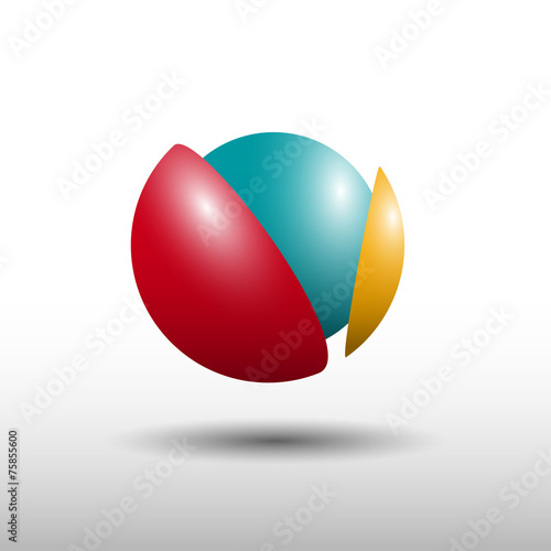 Vector sign break a ball, synergy