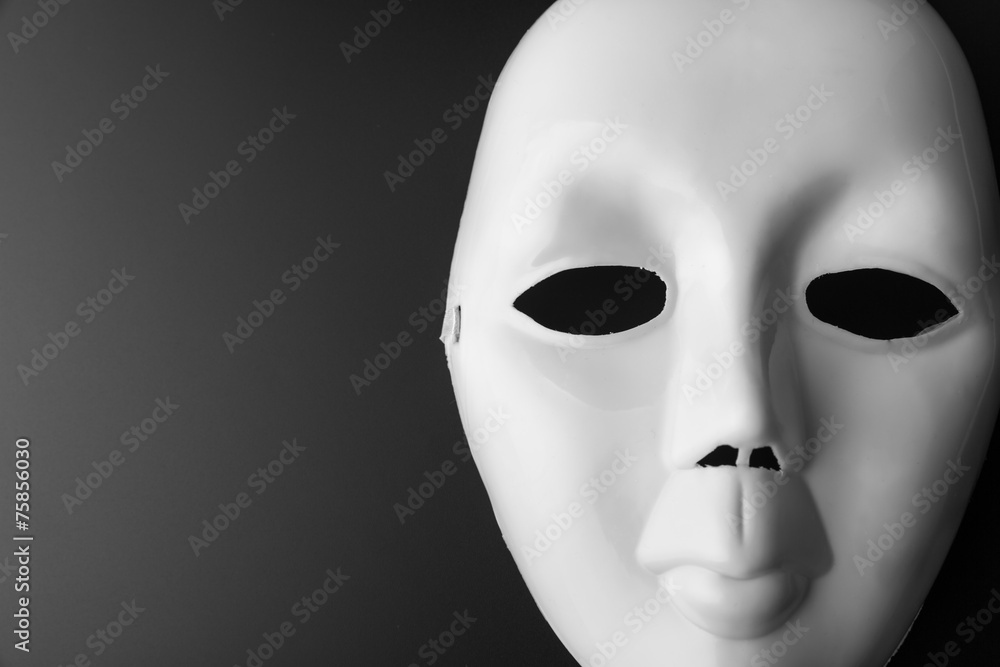 Theater mask on grey Theater mask on grey