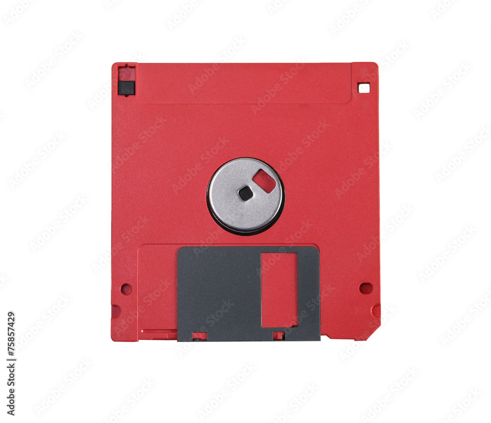 Red floppy disc Red floppy disc