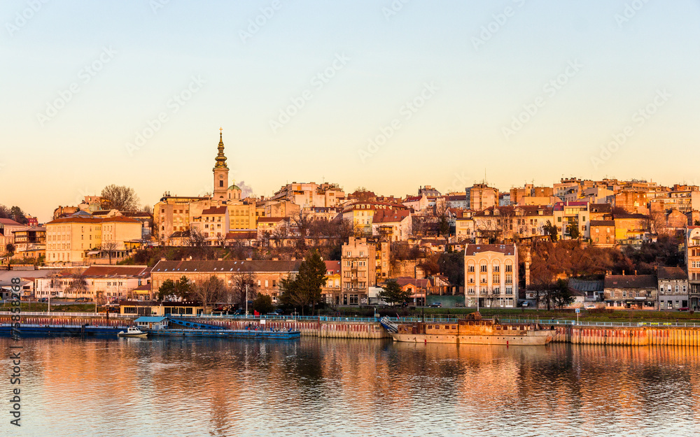View of Belgrade from the Sava river - Serbia