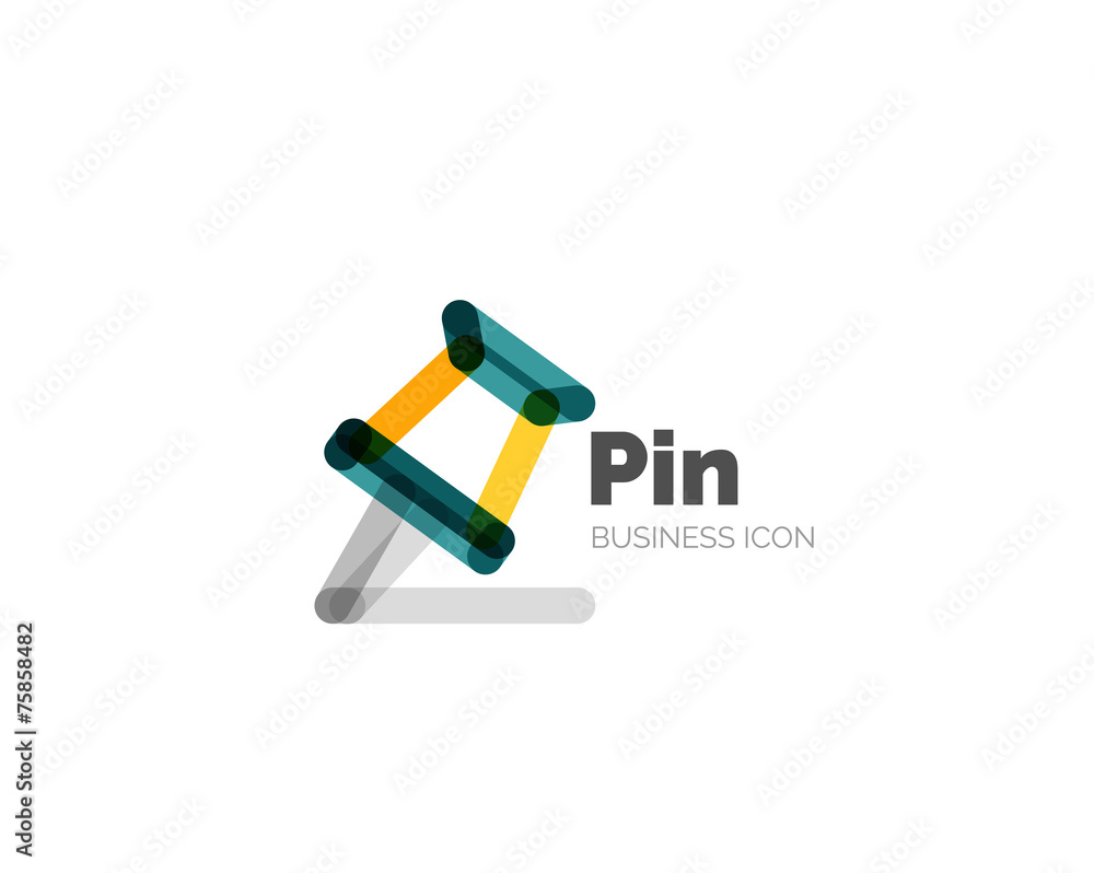 Line minimal design logo pin Line minimal design logo pin