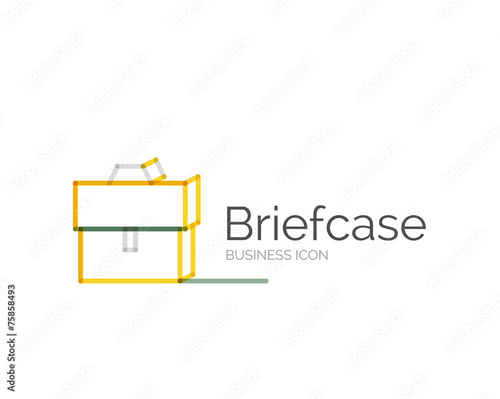 Line minimal design logo briefcase Line minimal design logo briefcase