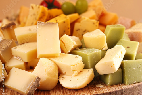Cut cheese background