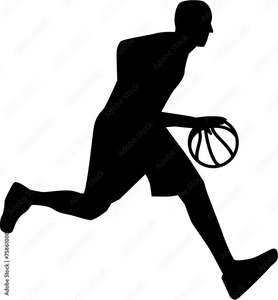 Basketball Player in Action with ball