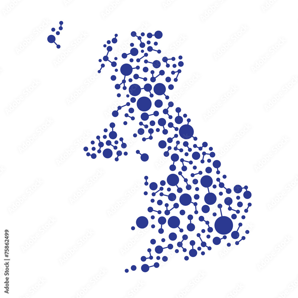 Great Britain connectivity data map. Great Britain connectivity data map.