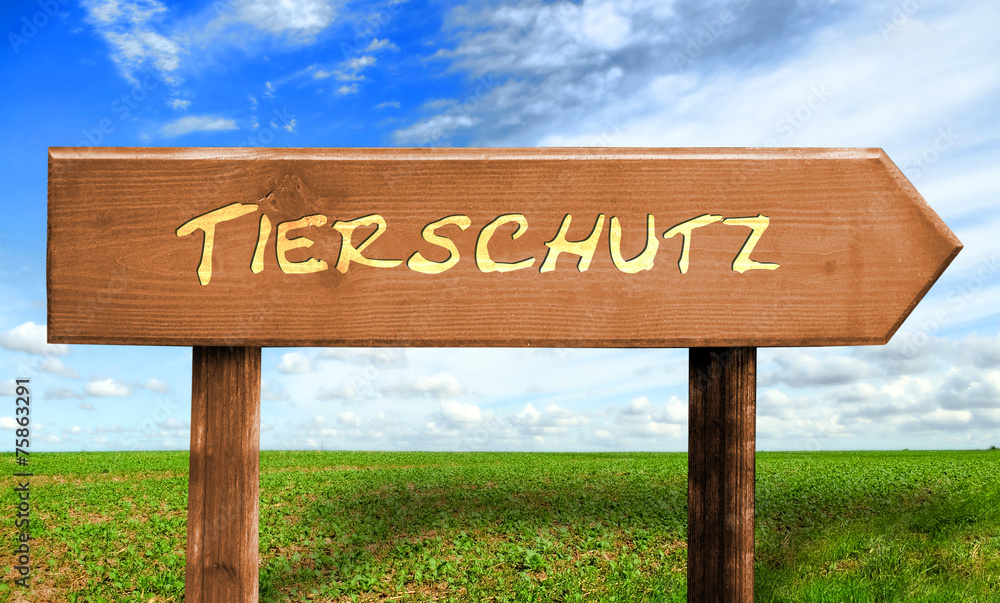 Strassenschild 30 - Tierschutz