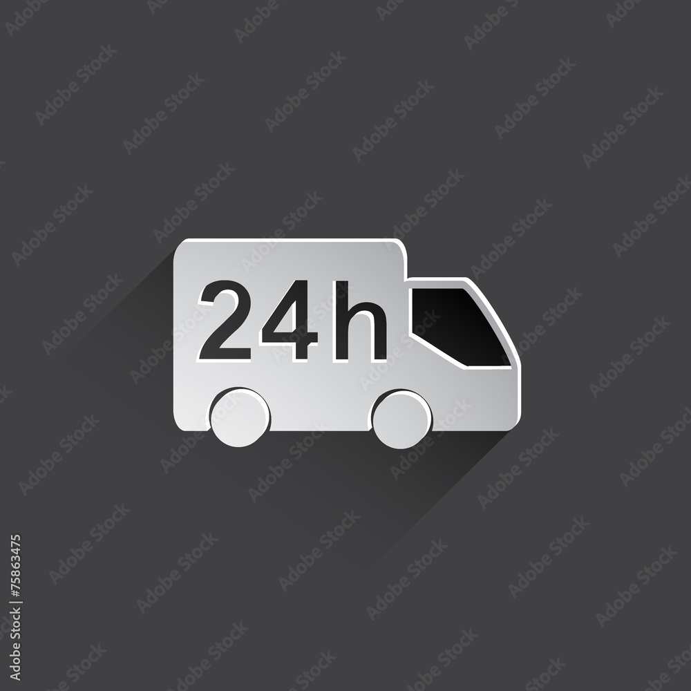 twenty four hour delivery web icon. twenty four hour delivery web icon.