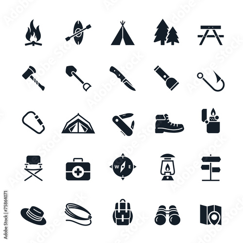 Camping icons