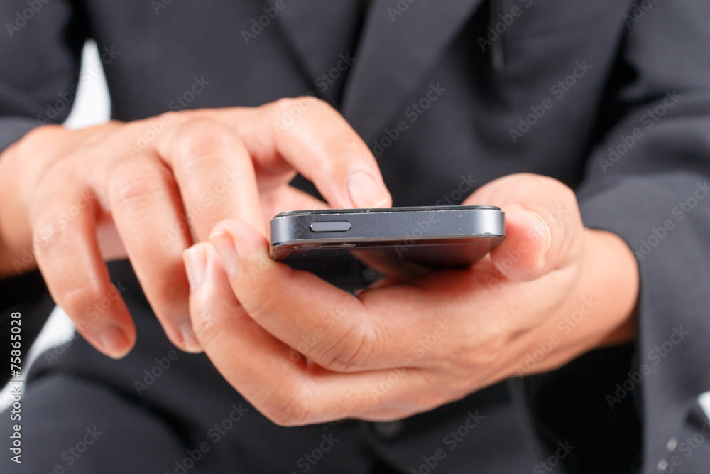 Businessman using smartphone Businessman using smartphone