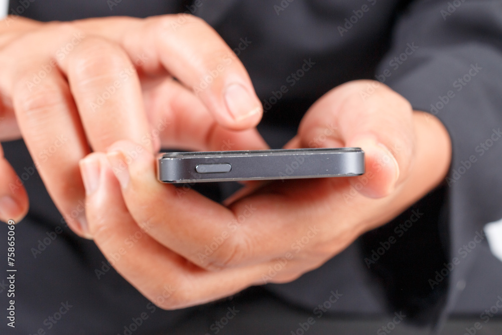 Businessman using smartphone