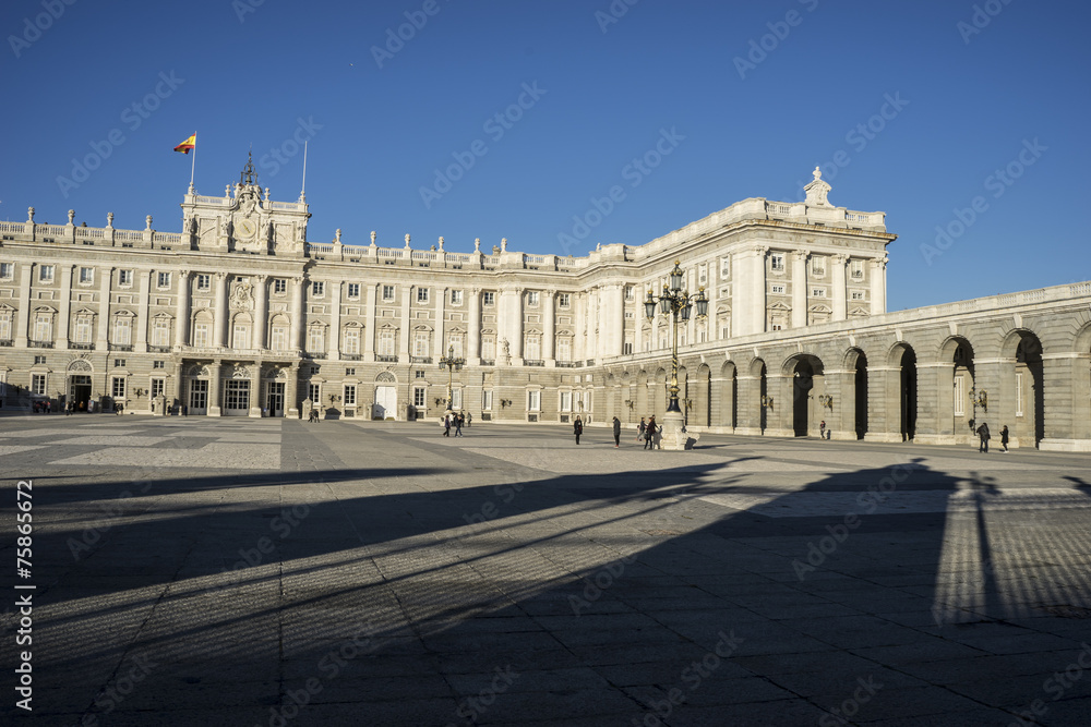National monument, Royal Palace of Madrid, located in the area o