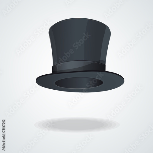 Vector Black top hat on white