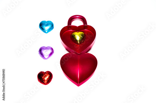 Valentines Day background with hearts  © worawut2524