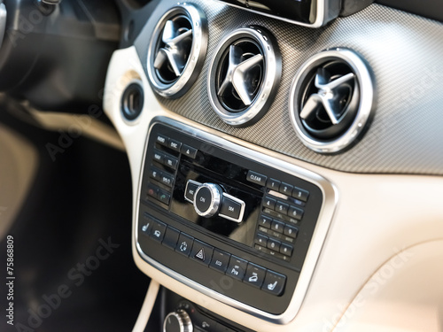 Air Conditioning Control Panel In Car Interior © radub85