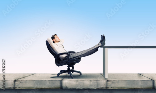 Businessman in chair