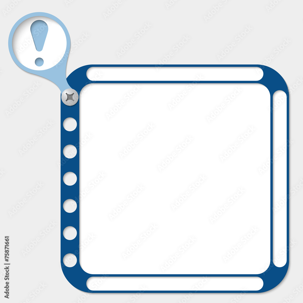 perforated frame for any text and exclamation mark perforated frame for any text and exclamation mark