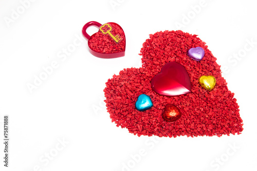 Fototapeta Naklejka Na Ścianę i Meble -  Valentines Day background with hearts 