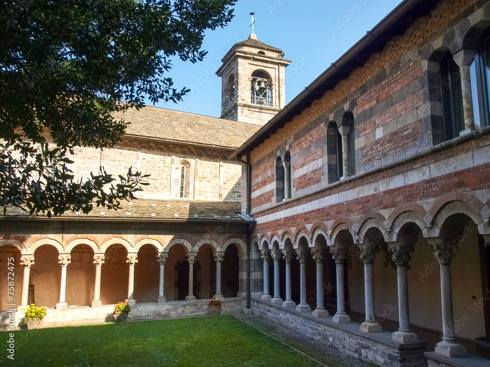 Abbey of Piona, interior courtyard and cloister