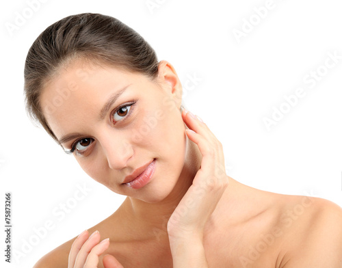 Beautiful young woman isola...